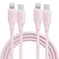 Macaron Pink 27W PD Fast Charging Cable USB C to Lightning Silicone Data Cable Soft Flexible for iPhone 14 13 12 11