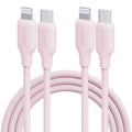 Macaron Pink 27W PD Fast Charging Cable USB C to Lightning Silicone Data Cable Soft Flexible for iPhone 14 13 12 11