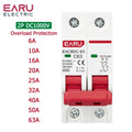 DC 1000V Solar Mini Circuit Breaker Overload Protection Switch 6A/10A/16A/20A/25A/32A/40A/50A/63A 2P DC1000V Photovoltaic MCB PV