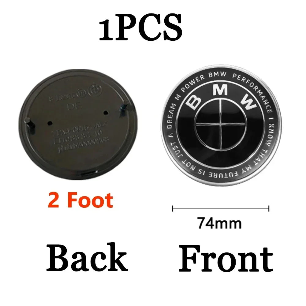 74mm 82mm Car Hood Front Badge Tail Trunk Emblem Replacement Sticker for Bmw F20 F30 G20 f31 F34 F10 G30 F11 X3 F25 X4 I3 M3 M4