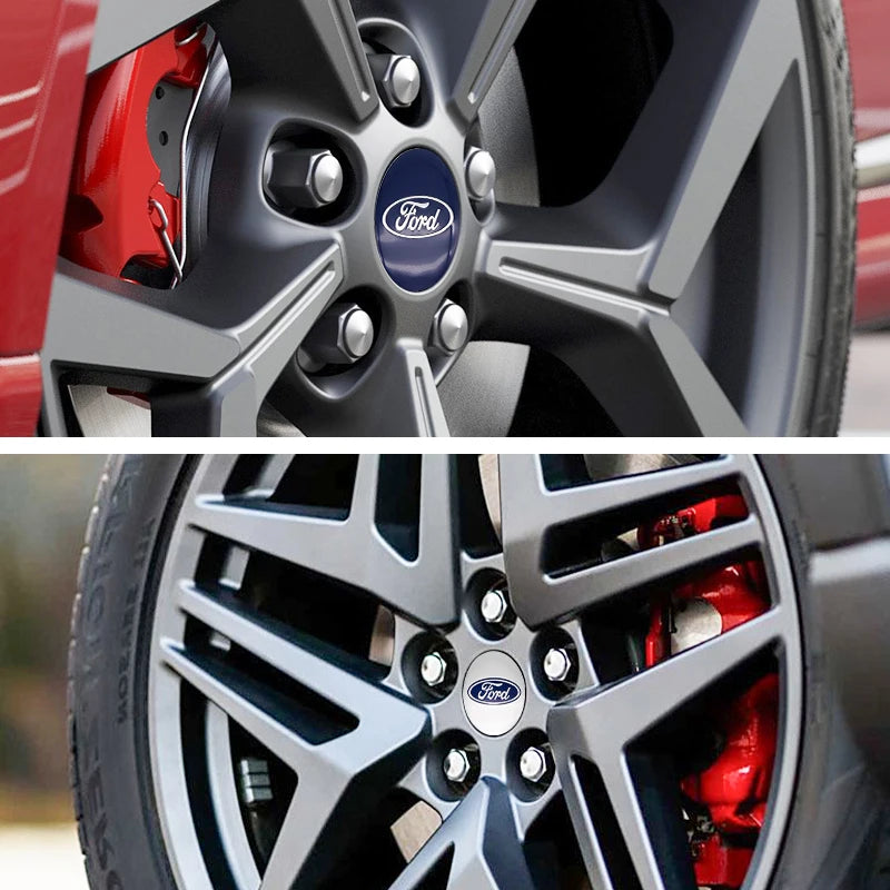 4pcs 56 60 65mm Car Wheel Center Hub Caps Stickers Badge For Ford Escape Shelby Mondeo Fiesta Fusion Explorer Edge Styling
