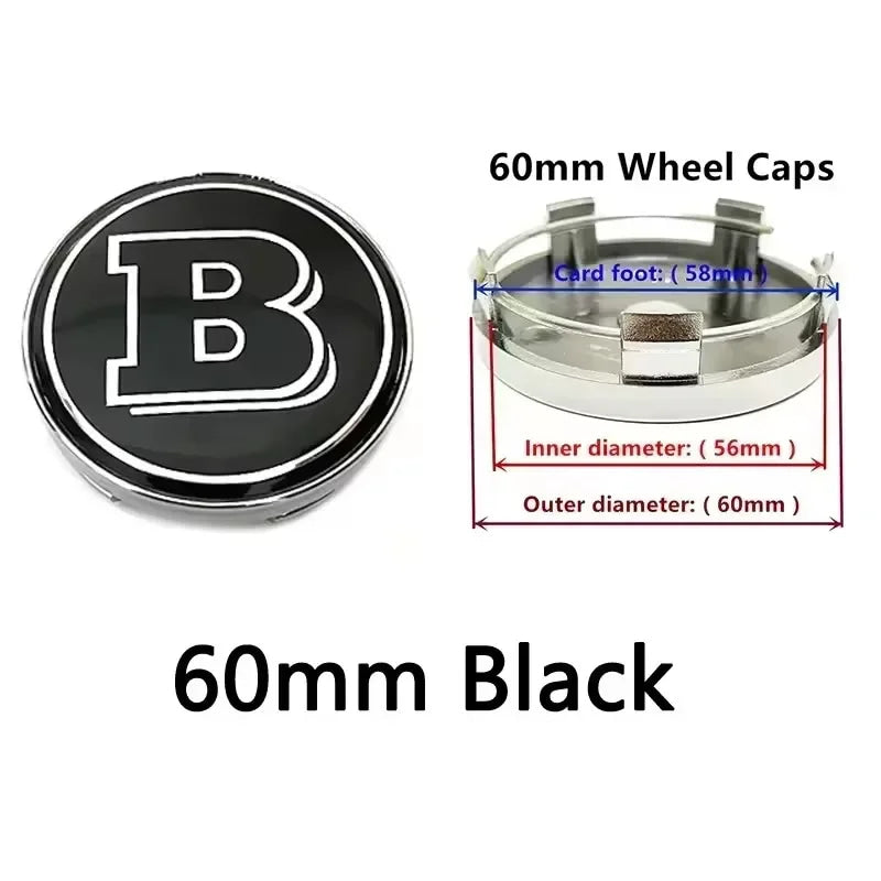 4pcs 56mm 60mm 75mm  68mm3Pin Car Wheel Center Cap Rim Hub Caps Emblem W202 W220 W213 W210 W164 E200 E260 E300 For Mercedes Benz