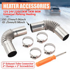 25mm Inner Diameter Parking heater Exhaust Pipe Muffler Adapter Fittings 12-24V 2-8KW Universal For Webasto Eberspacher