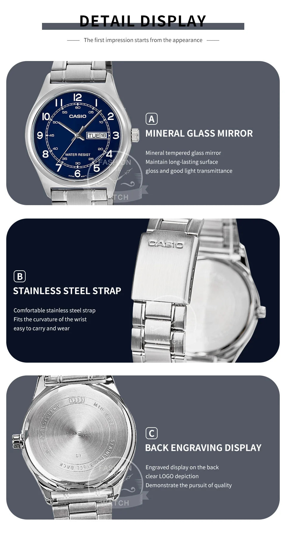 Casio watch for men simple fashionable Waterproof Quartz Watch reloj casio hombre free shipping MTP-V006 series