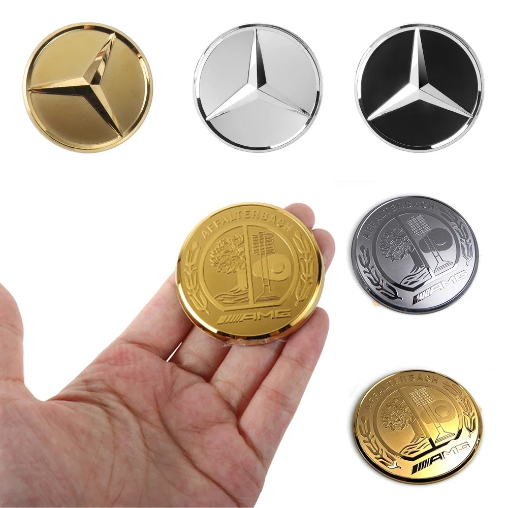 52mm 57mm Car Steering Wheel Badge Sticker Replace Decor For Mercedes Benz B/C/E/S Class A Class C200L GLC GLK FXPT-JS-BENZ