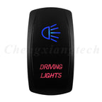 Waterproof 5 Pins SPST On/Off Rocker Switch Blue & Red Led 20A/12V 10A/24V Toggle Switch GPS for Cars,Trucks, RVs, Boats
