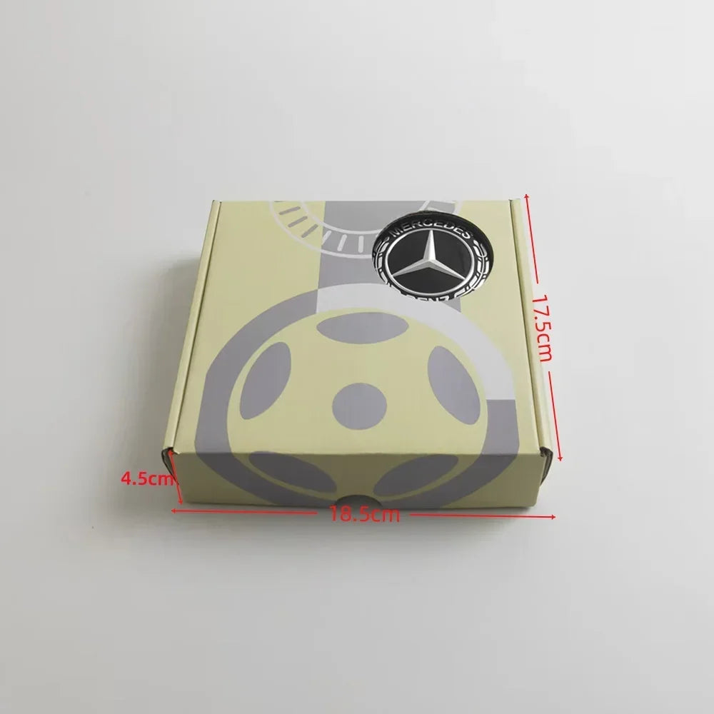 4PCS 75mm Car Floating Wheel Center Hub Caps Cover for Mercedes Benz B/C/E/S Class A Class C200L GLC GLK CLA Accessories.