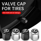 Car Wheel Tire Valve Cap For Lexus ES RX GX ES250 ES300 ES350 RX300 LX450 LX470 LX570 RCF RC350 Rim Stem Dust-proof Covers