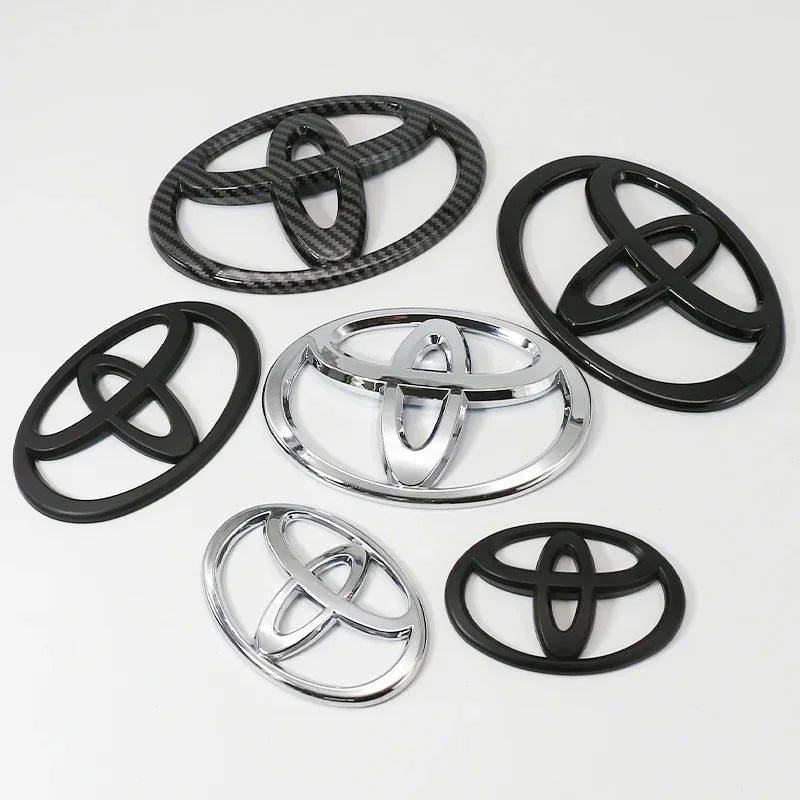3D Car logo series Front Head Grill Hood Bonnet Emblem Rear Tail Bumper Trunk Badge For Toyota Corolla Camry RAV4 Hilux Yaris