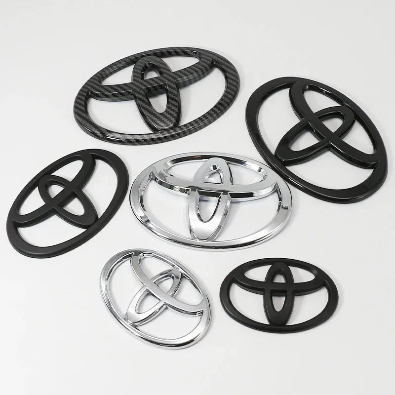 3D Car logo series Front Head Grill Hood Bonnet Emblem Rear Tail Bumper Trunk Badge For Toyota Corolla Camry RAV4 Hilux Yaris