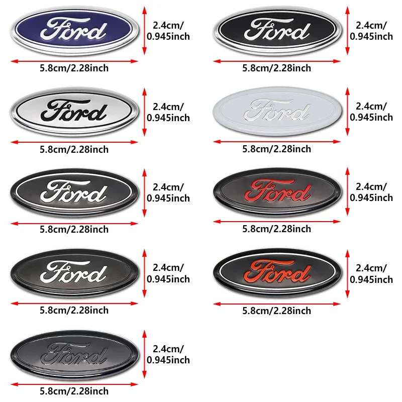 Aluminum Badge 5.8cm Car Steering Wheel Emblem Decals For Focus 2 Mk3 F150 Mondeo Fusion Ranger Escort Explorer Kuga Taurus