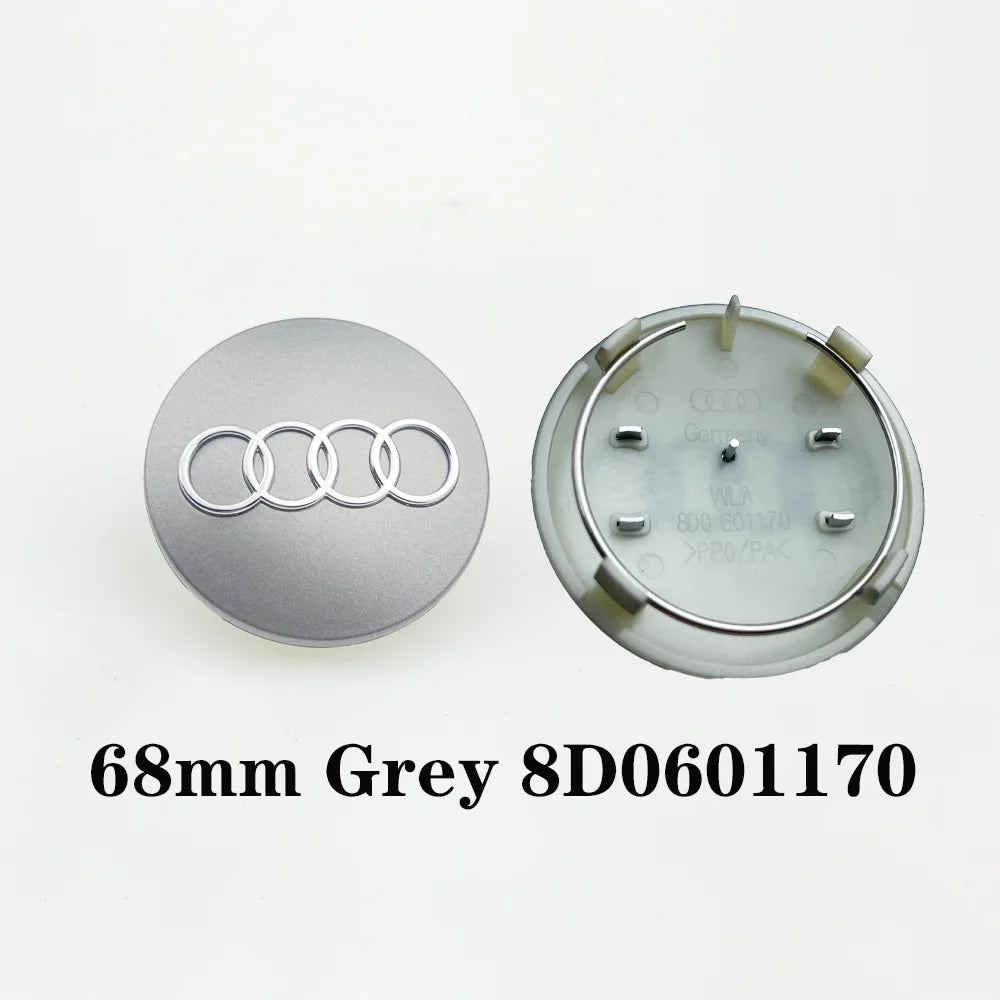 4pcs Set Audi Car Wheel Center Caps 60mm 61mm 69mm 68mm Styling Hub Covers Compatible with A3 A4 A5 A6 A7 A8 S4 S6 4B0601170