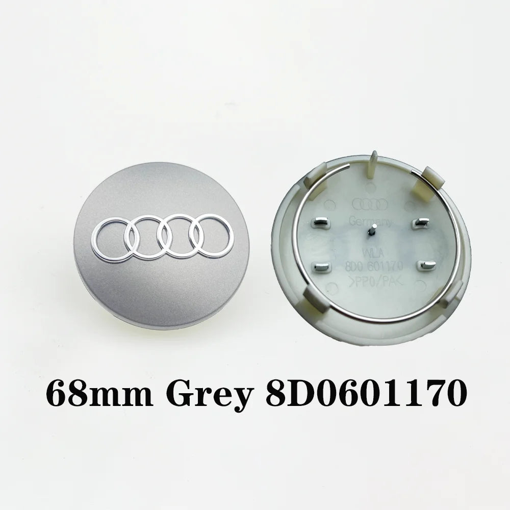 4pcs Set Audi Car Wheel Center Caps 60mm 61mm 69mm 68mm Styling Hub Covers Compatible with A3 A4 A5 A6 A7 A8 S4 S6 4B0601170