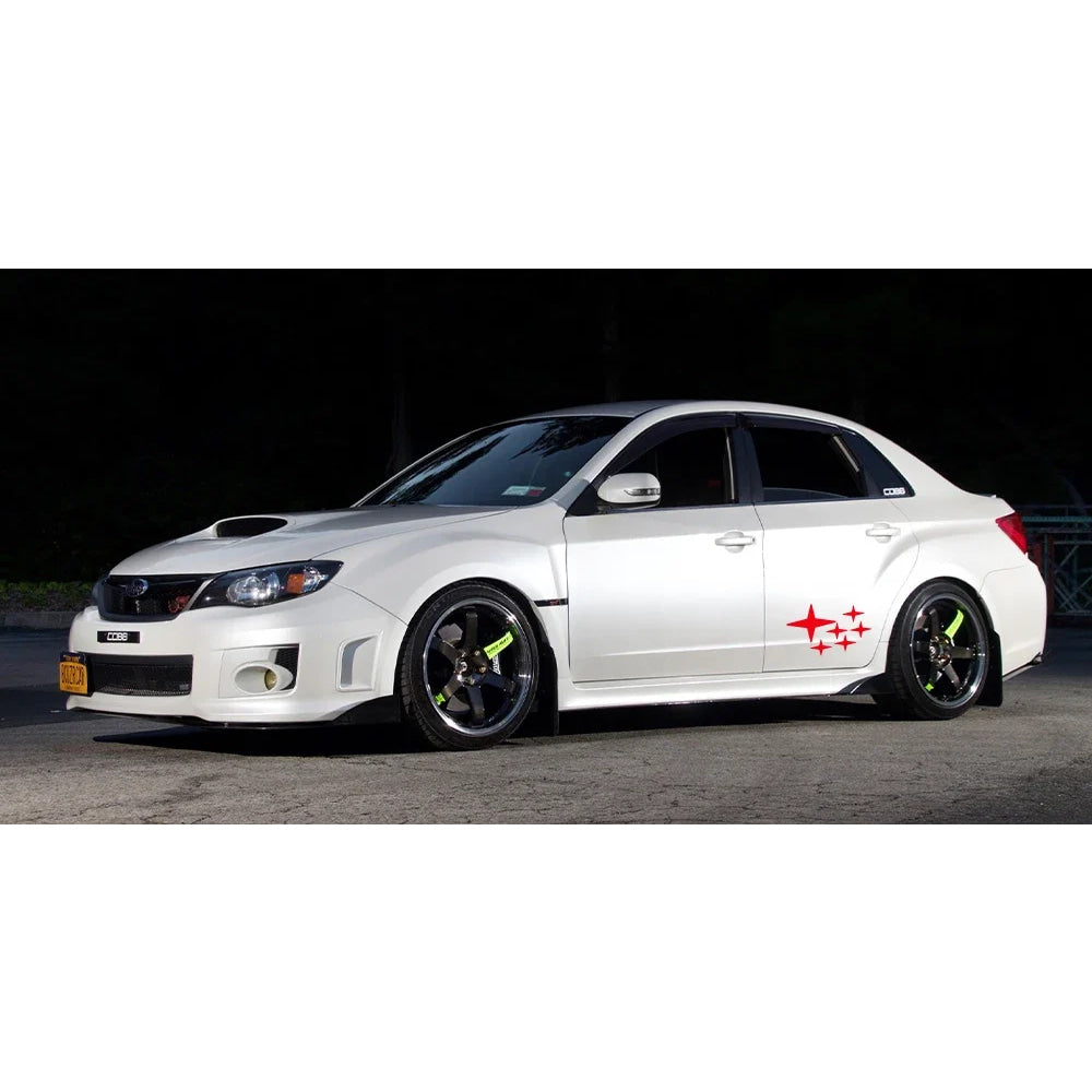 2PCS Car Side Door Creative Stars Stickers Auto Accessories For Subaru Impreza WRX STI GDB GVB VA 2018 2009 2008 2014 2002 2015