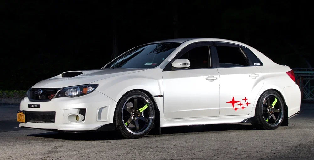 2PCS Car Side Door Creative Stars Stickers Auto Accessories For Subaru Impreza WRX STI GDB GVB VA 2018 2009 2008 2014 2002 2015