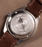 Hruodland F025 Retro Sport Men Watch HZ2565 Automatic Mechanical Stainless Steel Leather Strap Diving  reloj hombre watch for me