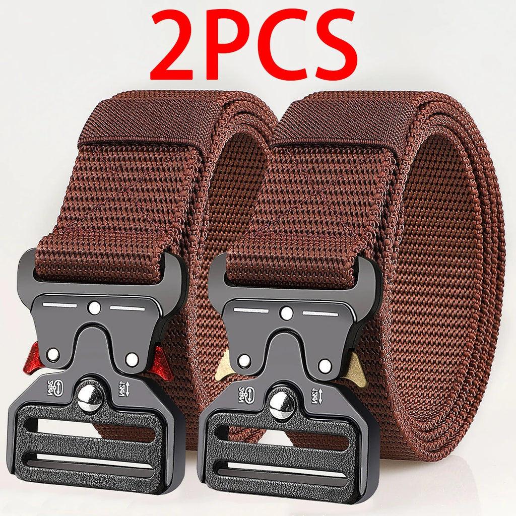 Cinturones tácticos versátiles para hombres: diseño duradero y ajustable, para entusiastas de los deportes al aire libre, par con pantalones vaqueros, para hombres y mujeres ﻿