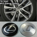 For Lexus NX200T ES250 ES300 ES350 RX350 RX400 GX300 IS300 IS400 Accessories 65MM Alloy Car Wheel Hubcap Sticker Center Cover