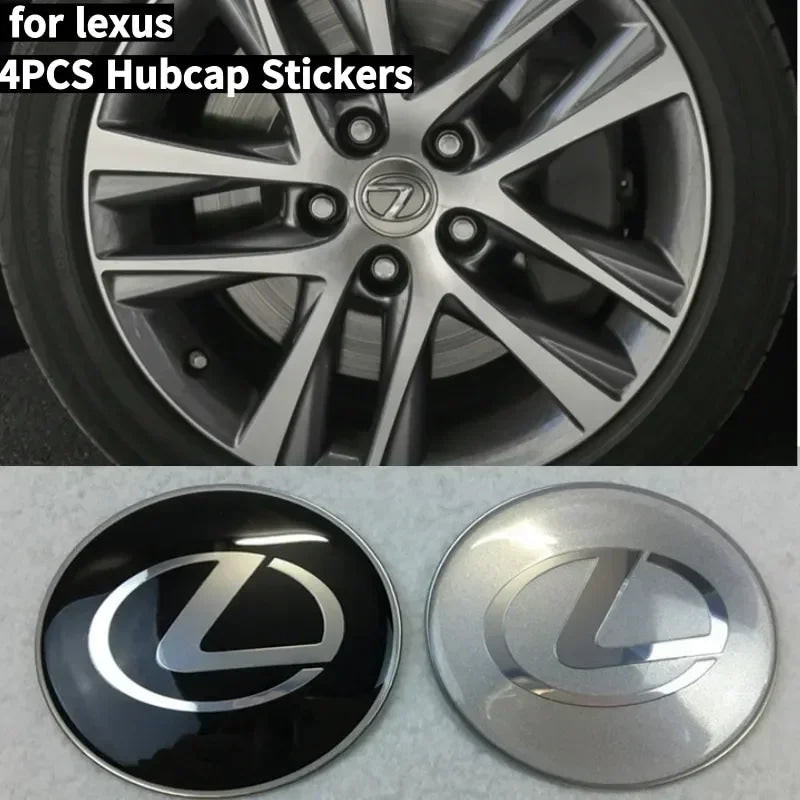 For Lexus NX200T ES250 ES300 ES350 RX350 RX400 GX300 IS300 IS400 Accessories 65MM Alloy Car Wheel Hubcap Sticker Center Cover