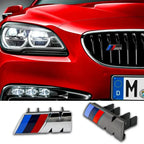 3D ABS M Logo Car Emblem Front Grill Badge Accessorie For BMW  X3 X5 E39 E92 F11 F31 E90 E46 F10 F30 E87 F20 G20 E60 E61 F25 E36