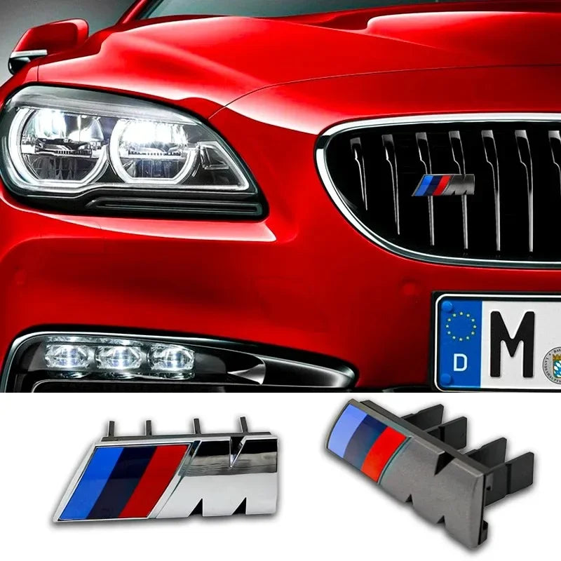 3D ABS M Logo Car Emblem Front Grill Badge Accessorie For BMW  X3 X5 E39 E92 F11 F31 E90 E46 F10 F30 E87 F20 G20 E60 E61 F25 E36
