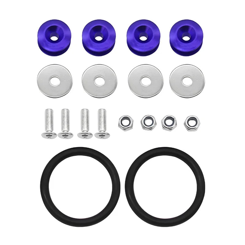 Multiple colors Universal Front Rear Bumper Trunk Quick Release Fastener Kit with Release Tabs and O-Ring For Racing Drifting