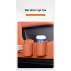 For Toyota Car Door Water Cup Holder Back Seat Drink Rack Leather Storage  Corolla Yaris Prius Camry Auris Avensis car sticker
