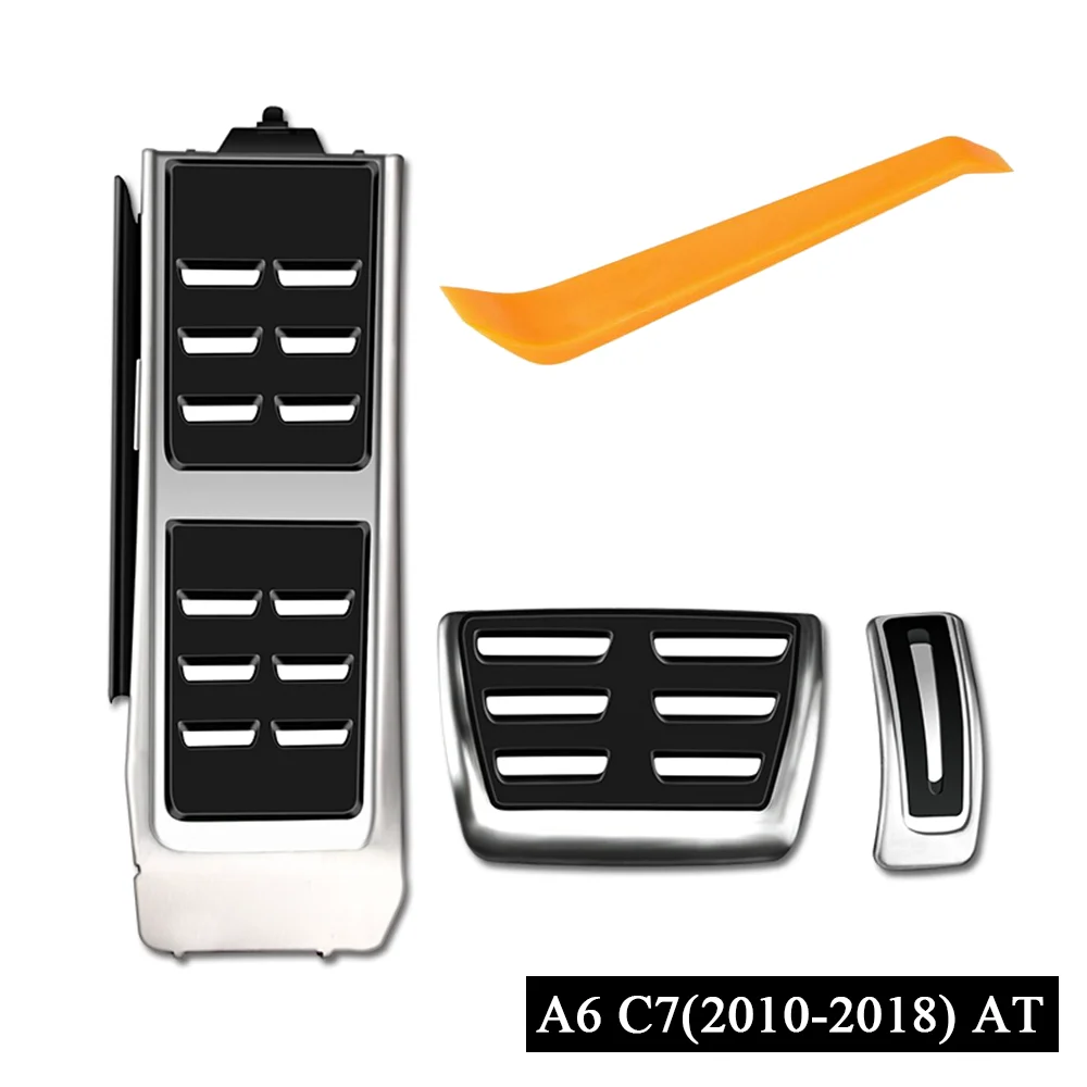 LULECI Car Pedals for Audi AT MT 2009-2024 A4 B8 B9 A6 C7 C8 Q5 High Quality Stainless Steel Accelerator Brake Pedal Cover Pads