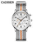 CADISEN New Chronograph Men's Quartz Watch Top Luxury Watches For Men MIYOTA 0S10 AR Mirror Waterproof Canvas Men's Wristwatch