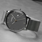 CADISEN Swiss Ronda 715 Quartz Watch Mans 7MM Ultra-thin Dial Sapphire Luminous Stainless Steel Milano Mesh Strap Watches Men