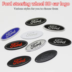 Aluminum Badge 5.8cm Car Steering Wheel Emblem Decals For Focus 2 Mk3 F150 Mondeo Fusion Ranger Escort Explorer Kuga Taurus