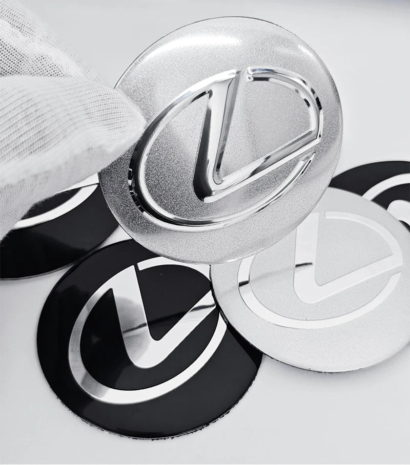 56mm 60mm 65mm Car Wheel Center Emblem Hub Caps Stickers For Lexus RX300 IS200 IS250 ES350 Ct200h UX250h NX300h RX350 ES300h LBX