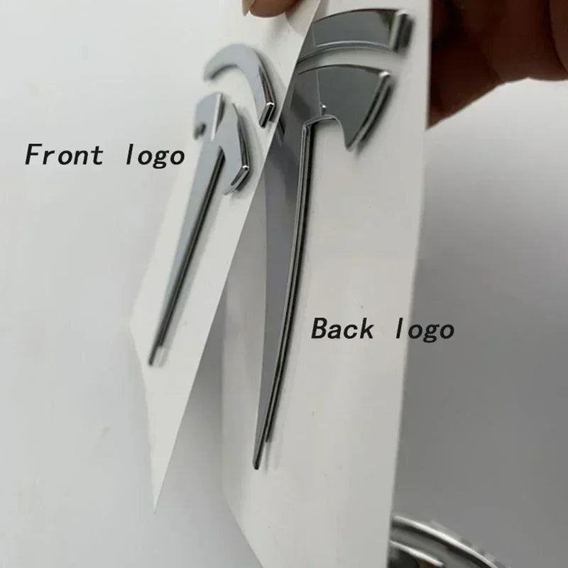 CAR Tesla Model 3 Mode Y Zinc Alloy Car Front Hood Logo Sticker Styling Auto Body Rear Trunk Emblem with Radian Accessories