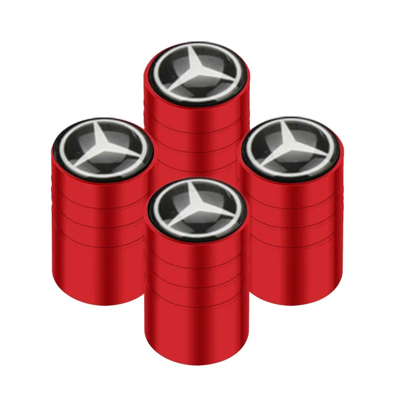 Car Tire Valve caps Emblem metal sticker For Mercedes Benz W203 W204 W168 GLC GLE CLA accessories Interior Mouldings YZQMM-BENC
