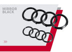 Car Logo Badge Black SFront Grille Rear Trunk 4Ring Sticker Emblem For Audi A1 A3 A4 A5 A6 A7 S3 S4 S5 S6 RS3 RS4 RS6 Q3 Q5 Q7