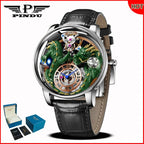 PINDU Design 2025 NEW Men Watch Diamond TourbillionTop Brand Luxury Astronomia Quartz Watch Men sapphire glass waterproof Watch