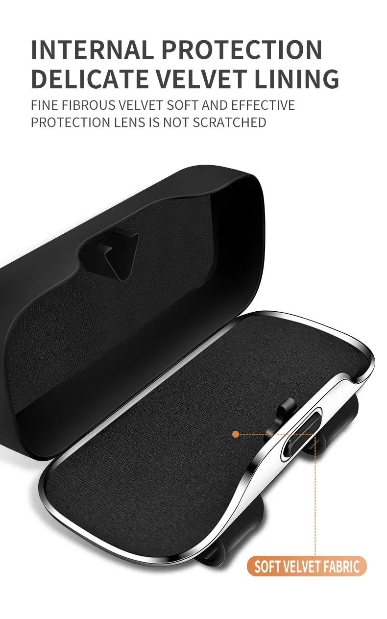 Car Eyewear Case Box Sunglasses Holder Sun Visor Storage Protective Frame Box Glasses Clip For Toyota GR Sport Rav4 Yaris Camry