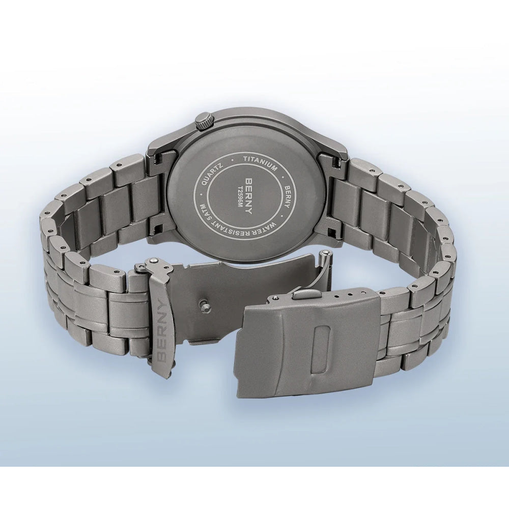 BERNY Full Titanium Watches for Men Outdoor Quartz Men's Field Wristwatch VH31 Super Luminous Sapphire Easy Read Watch
