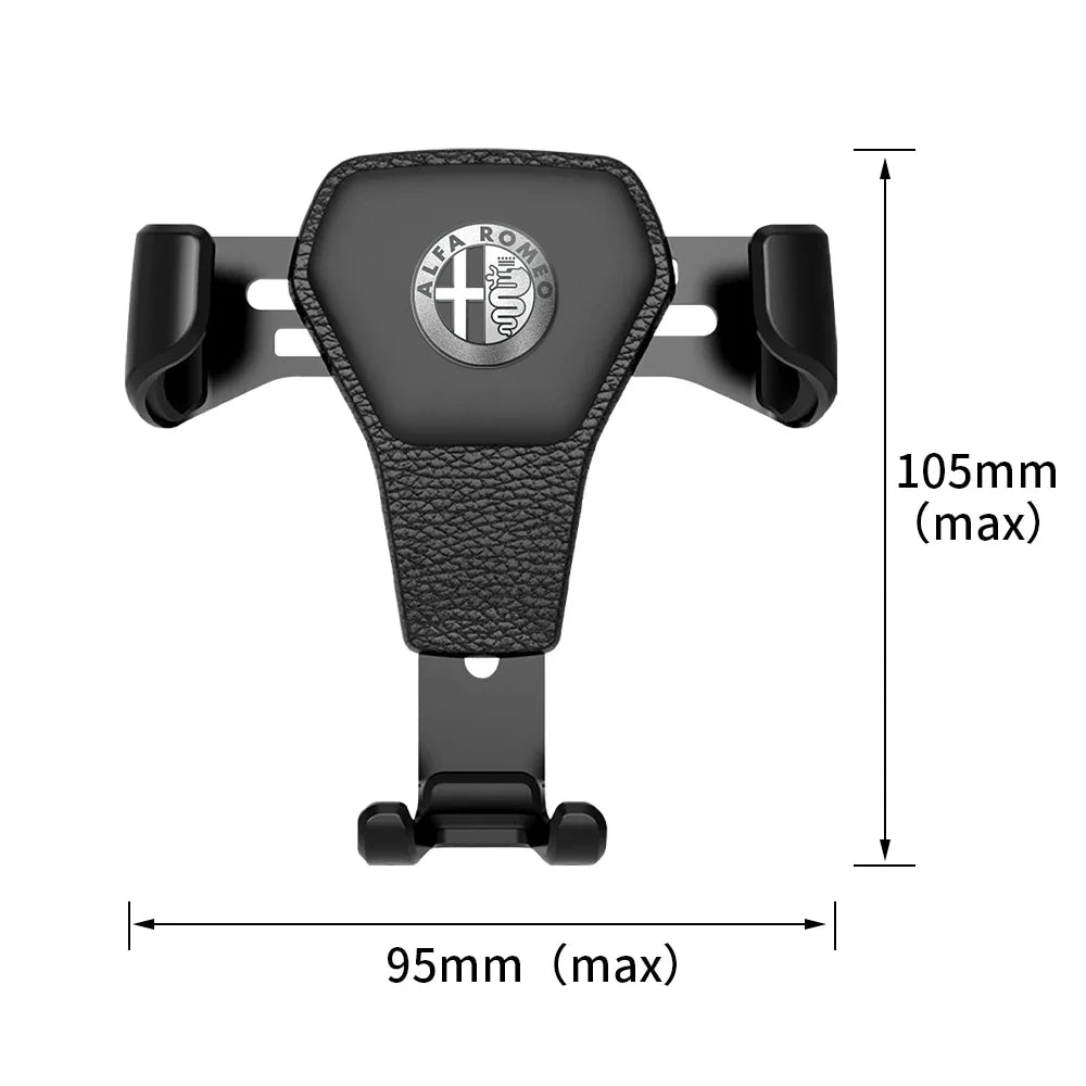 Car Mobile Phone Holder Air Outlet Gravity Sensor Auto Accessories For Alfa Romeo Giulia Stelvio Giulietta 156 159 147 Mito Brer
