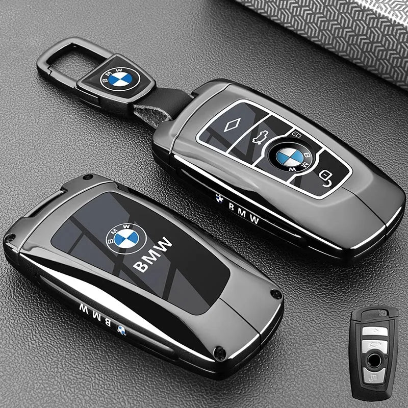 Alloy Metal Car Remote Key Case Cover Car Holder Shell Bag Fob For BMW F30 F20 F02 M3 M5 F10 F18 F22 F01 X3 X4 F06 Accessories