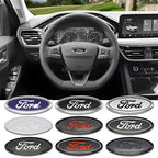 ABS Car Steering Wheel Logo Emblem Stickers For Ford ST Line Focus Mondeo Fiesta Kuga MK2 MK3 MK4 Mustang Auto Badge Accessories