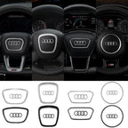 Car Styling Steering Wheel Center Logo Cover Replacement Trim Accessories For Audi Sline TT A3 A5 A7 Q3 Q5 Q7 Q8 A4L A6L A8L Q5L