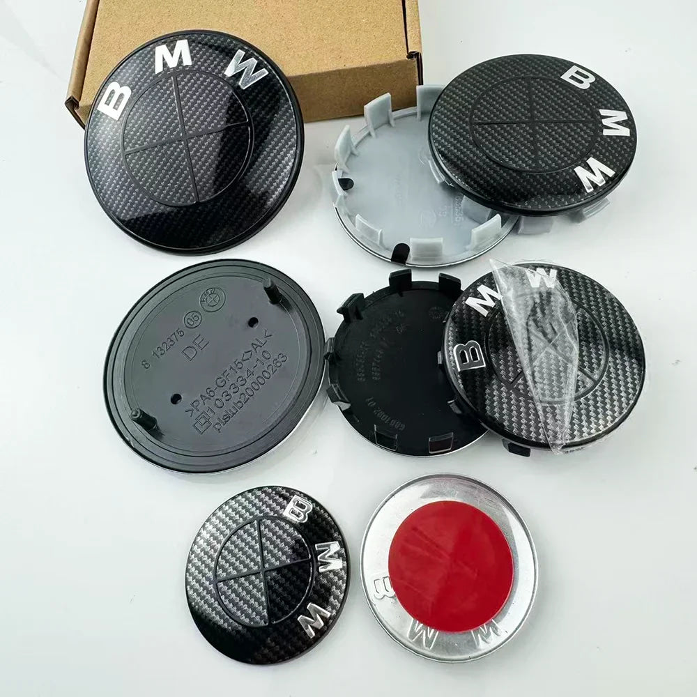 45/56/68/74/82MM Car Front Hood Emblem Wheel Center Caps For BMW G11 G12 G30 G31 G32 G08 G05 F46 F49 F39 F90 G20 X3 X5 M4 Auto