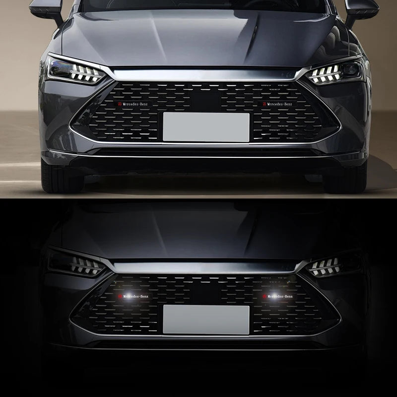 1Pcs Car Front Grille Sticker Badge Head Grill Emblem LED Light Stickers For Mercedes Benz GLA CLA GLK GLE CLS ML GL A B C E