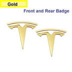 CAR Tesla Model 3 Mode Y Zinc Alloy Car Front Hood Logo Sticker Styling Auto Body Rear Trunk Emblem with Radian Accessories