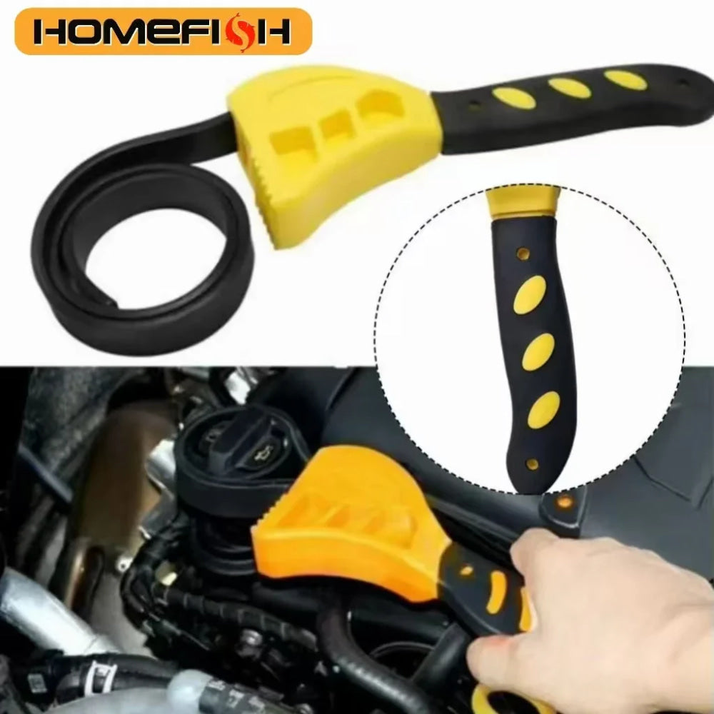 Llave de Correa Multifuncional Ajustable con Correa de Goma, Llave para Cartuchos, Llave para Tuberías, Filtro de Aceite, Desmontaje de 6 Pulgadas