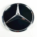 3d Chrome Black Star Logo Car Front Grille Emblem Mercedes Benz Amg W205 W212 W207 A B C E SLK GLK CLA CLS Viano GL ML R Class