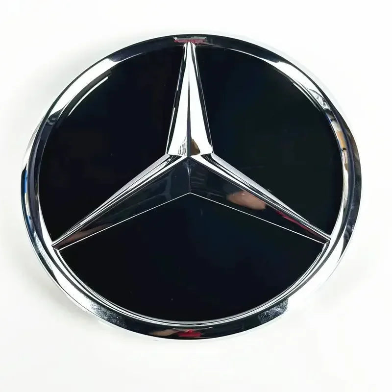 3d Chrome Black Star Logo Car Front Grille Emblem Mercedes Benz Amg W205 W212 W207 A B C E SLK GLK CLA CLS Viano GL ML R Class