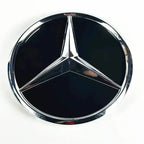 3d Chrome Black Star Logo Car Front Grille Emblem Mercedes Benz Amg W205 W212 W207 A B C E SLK GLK CLA CLS Viano GL ML R Class
