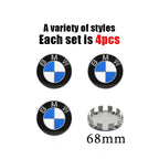 4Pc 68mm 56mm Car Rim Cover Wheel Hub Center Caps Badge Emblem Accessories For BMW E90 E60 F18 E46 F30 F20 M2 M5 M3 E87 M4 X3 X5